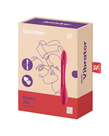 Sextoy flexível multifuncional, vibrador, anel peniano, estimulador de clitóris USB Elastic Joy Satisfyer - CC597800