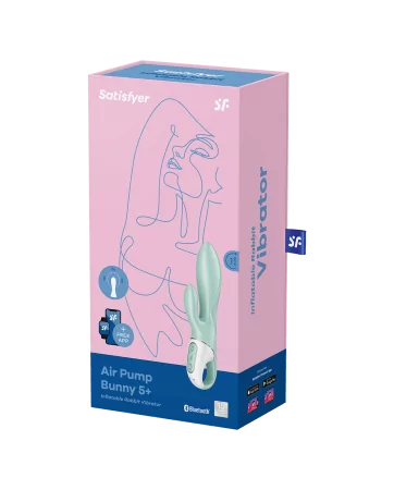 Vibromassaggiatore rabbit gonfiabile connesso, USB Air Pump Bunny 5 Satisfyer - CC597801