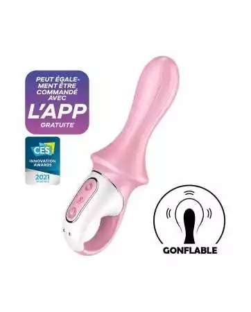 Inflatable pink connected anal vibrator USB Air Pump Booty 5 Satisfyer - CC597803