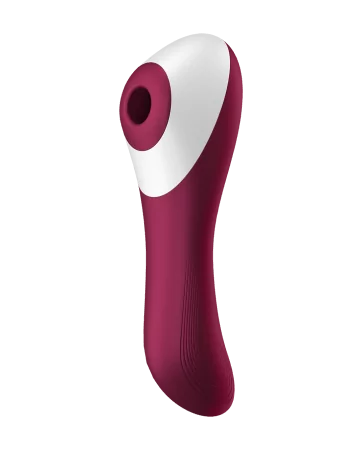 2 in 1 Vibratore e stimolatore del clitoride USB rosso Dual Crush Satisfyer - CC597786