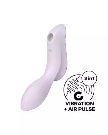 2 in 1 Vibratore e stimolatore clitorideo USB viola Curvy Trinity 2 Satisfyer - CC597788