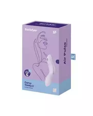 2 in 1 Vibratore e stimolatore clitorideo USB viola Curvy Trinity 2 Satisfyer - CC597788