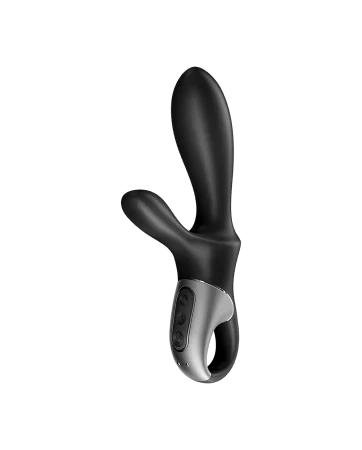 Vibromassageador rabbit preto USB, aquecido e conectado Heat Climax Satisfyer - CC597791