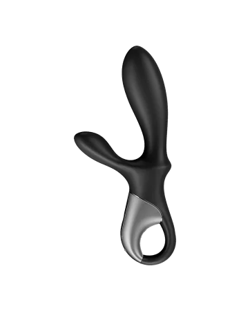 Vibromasseur rabbit schwarz USB, beheizbar und verbunden Heat Climax Satisfyer - CC597791