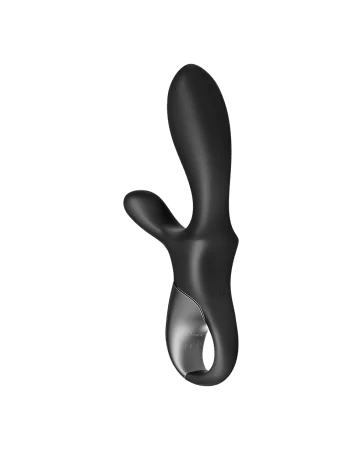 Black USB, heating and connected Heat Climax rabbit vibrator - CC597791 Satisfyer