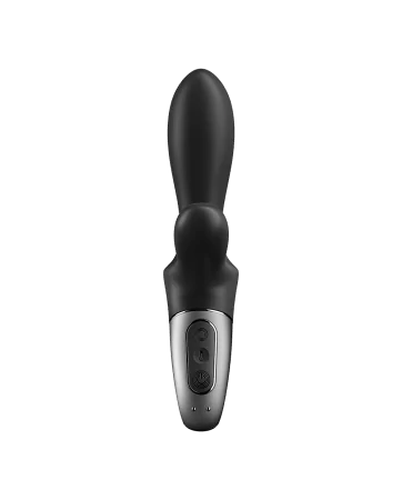 Vibromasseur rabbit schwarz USB, beheizbar und verbunden Heat Climax Satisfyer - CC597791
