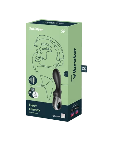 Black USB, heated and connected Heat Climax vibrator - CC597789 Satisfyer