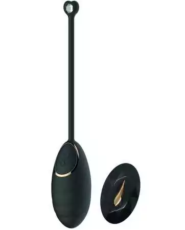 Black vibrating egg with USB remote control - DAISYBLACK