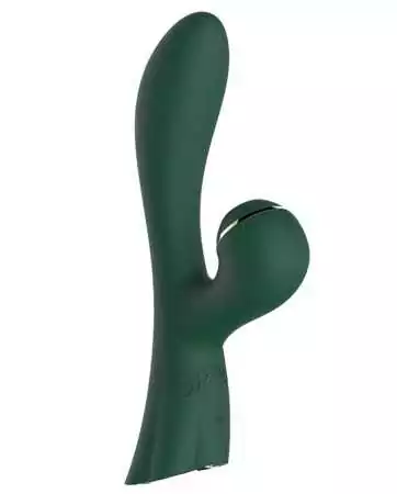 Vibratore a doppia stimolazione del punto G e del clitoride con suzione verde USB - FAIRYGREEN