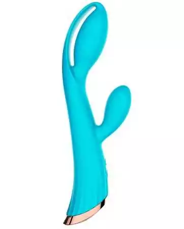 Blue vibrator with clitoris stimulator LRIS USB - LRISBLUE