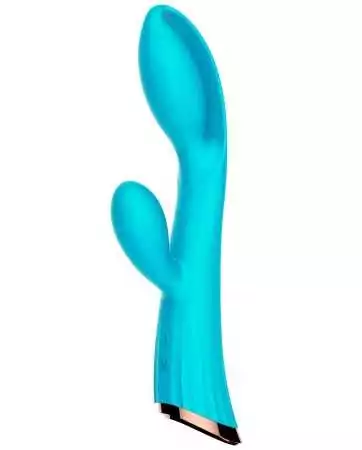 Blauer Vibrator mit Klitorisstimulator LRIS USB - LRISBLUE