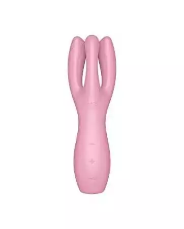Vibromasseur Punkt G mit Klitorisstimulator USB Pink Threesome 3 Satisfyer - CC597778