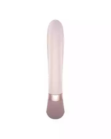 G-spot vibrator with clitoral stimulator connected USB heating purple Heat Wave Satisfyer - CC597777