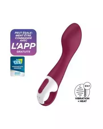 Heated USB-rechargeable red Hot Spot G-spot vibrator - CC597782