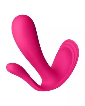 3 in 1 Vibratore e stimolatore clitorideo rosa connesso Top Secret Satisfyer - CC597755