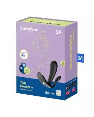 3 in 1 Black Connected Vibrators and Clitoral Stimulator Top Secret Satisfyer - CC597754