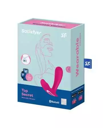 2 in 1 Pink Connected Vibrator and Clitoral Stimulator by Top Secret Satisfyer - CC597753