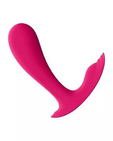 2 in 1 Vibratore e stimolatore clitorideo rosa connesso Top Secret Satisfyer - CC597753