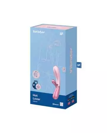 Pink heated USB connected Hot Lover Rabbit Vibrator Satisfyer - CC597747