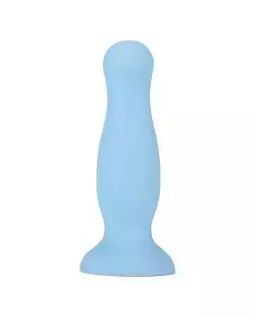 Tappo anale con ventosa blu pastello taglia M - A-001-M-BLU