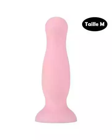 Plug anale con ventosa rosa pastello taglia M - A-001-M-PNK