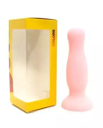 Plug anal com ventosa cor-de-rosa pastel tamanho M - A-001-M-PNK
