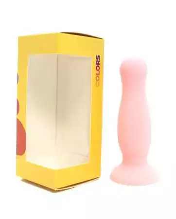 Plug anal com ventosa cor-de-rosa pastel tamanho S - A-001-S-PNK