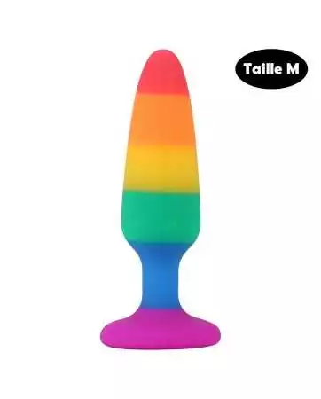 Multicolored medium-sized anal plug - A-032-RAI-M