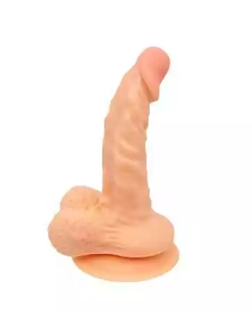 Realistic suction cup dildo with testicles in flesh color - YOJ-144