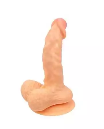 Realistic suction cup dildo with testicles in flesh color - YOJ-144