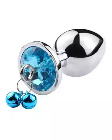 Spina gioiello in alluminio blu con campanellini Taglia M - RY-002-A-ZB