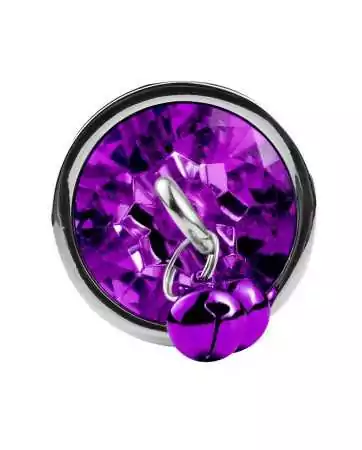 Aluminum purple plug with bells - Size S - RY-001-A-ZB