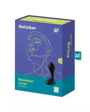 Plug anal vibratório preto USB Backdoor Lover Satisfyer - CC597729
