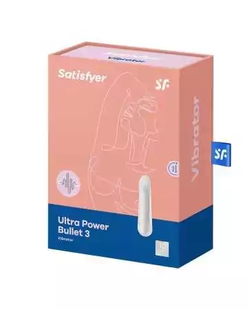 White USB Ultra Power Bullet 3 Vibrator Satisfyer - CC597735