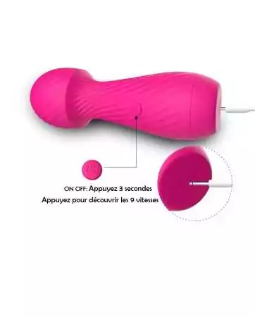 Massaggiatore vibrante potente a bacchetta rosa - USK-W03PNK