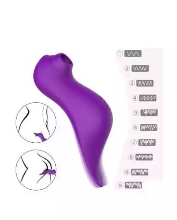 Le vibromasseur stimulateur Violet 3 en 1 - BOZ-090PUR