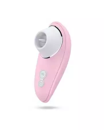 Pink vibrator with vibrating tongue for cunnilingus - BOZ-005PNK