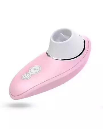 Pink vibrator with vibrating tongue for cunnilingus - BOZ-005PNK