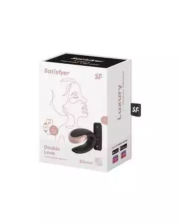 Connected vibrator for couples with remote control Double Love black Satisfyer - CC597722