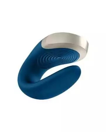 Vibromassageador conectado para casais com controle remoto Double Love azul Satisfyer - CC597446