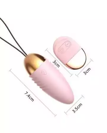 Pink vibrating egg with battery-operated remote control - TOD-083PNK