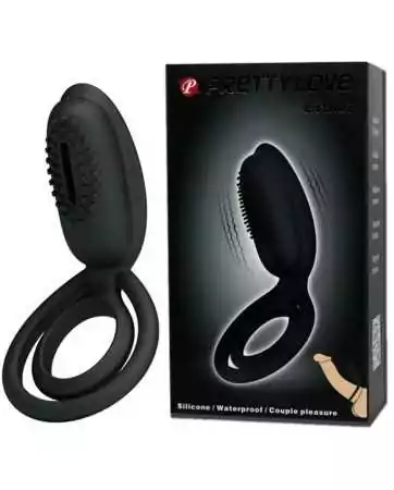 Vibrating silicone cockring with clitoral stimulator Esther - CC592166