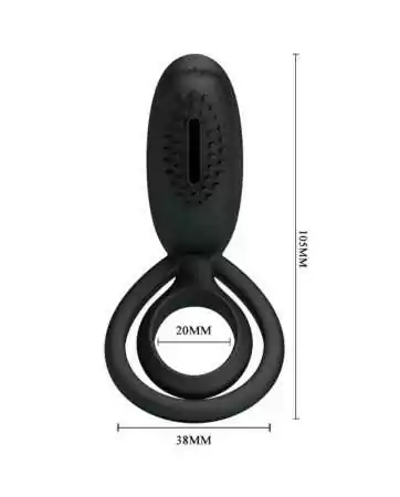 Cockring vibrant en silicone avec stimulateur clitoridien Esther - CC592166
