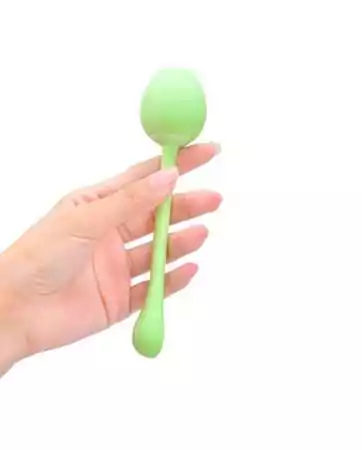 Vibrating green Geisha ball with remote control - TOD-074GRN