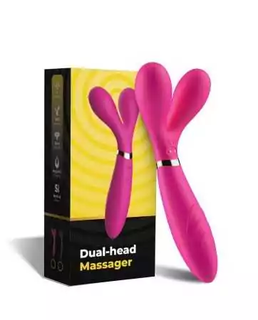 Massageador vibratório Wand rosa em forma de Y com 3 motores - USK-W04PNK