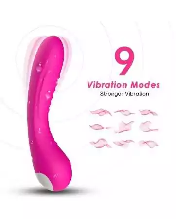 Vibratore curvo con 9 modalità di vibrazione rosa - USK-V01PNK
