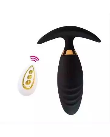 Vibrating anal plug with remote control - TOD-064BLK