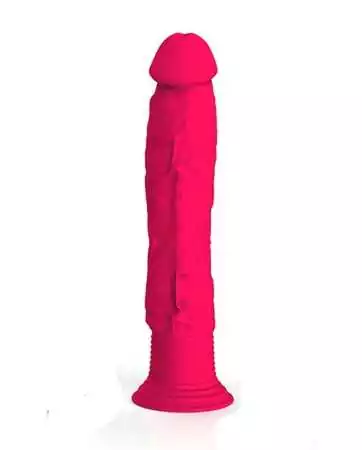 Bright pink vibrating suction cup dildo 10 speeds - YOJ-040FUS