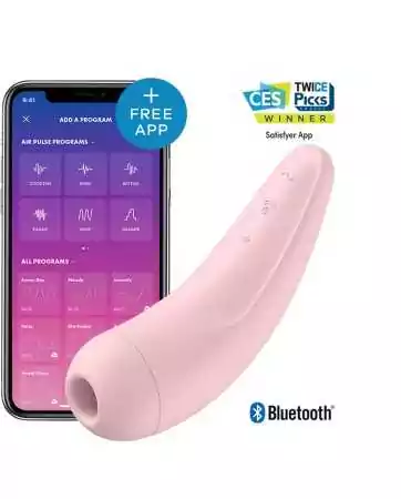 Estimulador clitoriano conectado rosa Curvy 2 Satisfyer - CC5972400050
