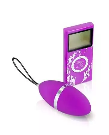 Purple vibrating egg with 10 speeds remote control LCD screen - CC5720000050
